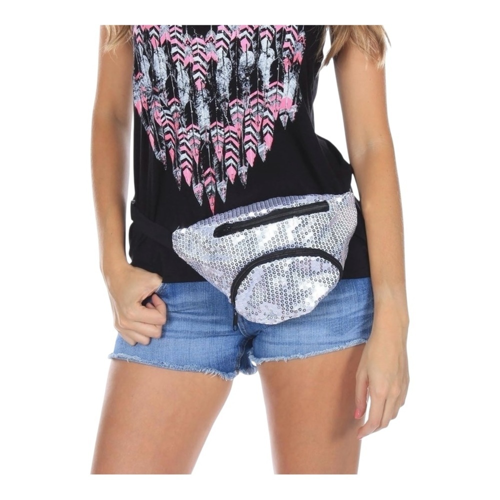 Extreme 80s the break dancer sequin Fanny Pack NWT
